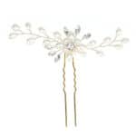 Νυφικό Χτενάκι -φουρκέτα με πέρλες και στρας ασημί