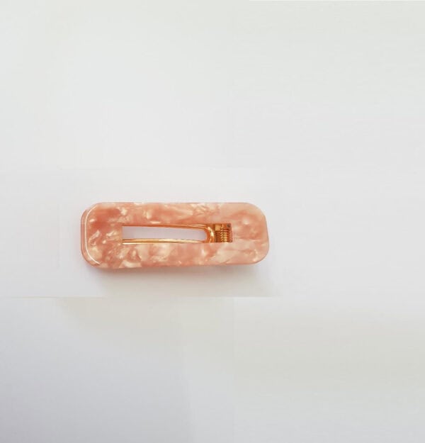 Γυναικείο fashion clip resin - κοκαλάκι μαλλιών retro - Pale Pink - Image 2