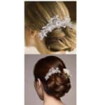 Νυφικό Χτένακι  με στρας και κρύσταλλα Bridal Λουδούδια 11cm - Image 7