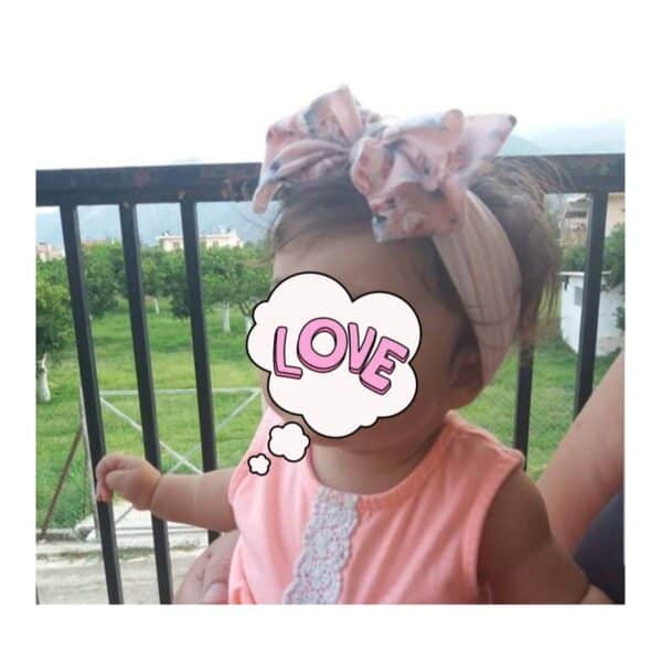 Παιδική- Βρεφική Μαλακή κορδέλα μαλλιών με μεγάλο φιόγκο  0-7χρονών Somon - Image 3