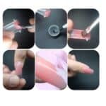 Κασετίνα με ψεύτικα νύχια  dual Forms 100 τμχ Διάφανα Τετράγωνα+ μανταλάκι στήριξης - Image 2