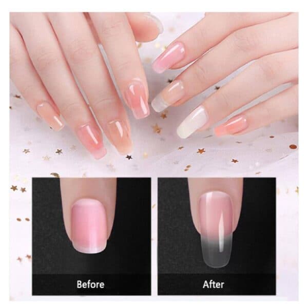 Κασετίνα με ψεύτικα νύχια  dual Forms 100 τμχ Διάφανα Τετράγωνα+ μανταλάκι στήριξης - Image 3