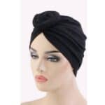 Γυναικείο  Μαλακό Τουρμπάνι  μαλλιών - Black donut (Μαύρο) - Image 2