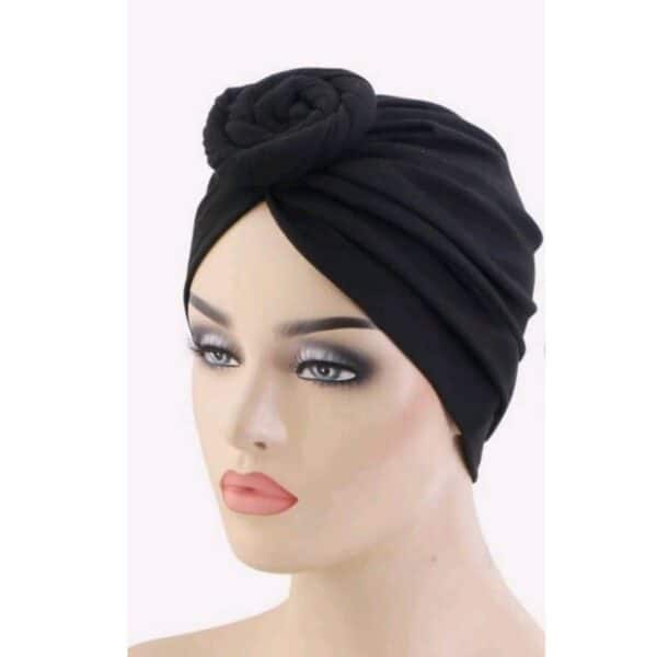 Γυναικείο  Μαλακό Τουρμπάνι  μαλλιών - Black donut (Μαύρο) - Image 2