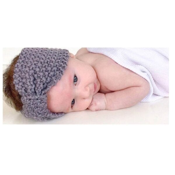 Σετ Μαμά- Κόρη Πλεκτή Μαλακή  κορδέλα μαλλιών - Grey 0-10 χρονών - Image 4