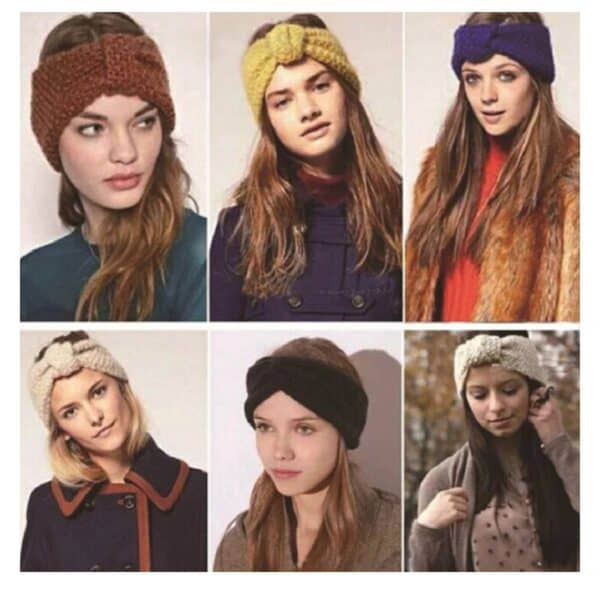 Σετ Μαμά- Κόρη Πλεκτή Μαλακή  κορδέλα μαλλιών - Grey 0-10 χρονών - Image 2