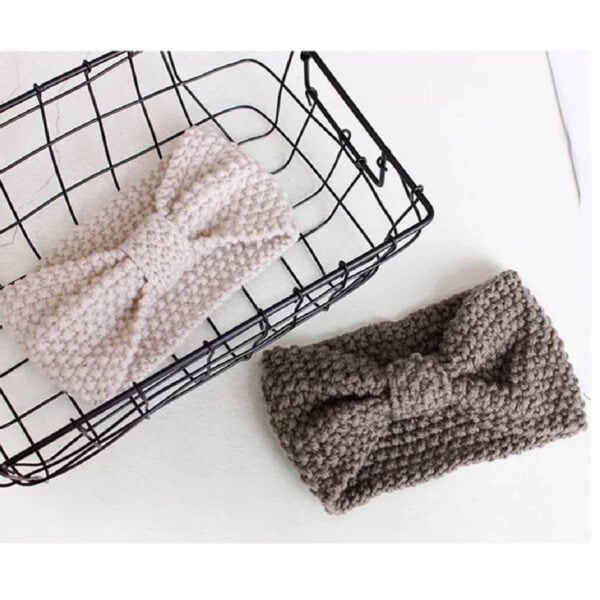 Σετ Μαμά- Κόρη Πλεκτή Μαλακή  κορδέλα μαλλιών - Grey 0-10 χρονών - Image 6