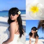 Σετ 3 τμχ Νυφικό Κλιπ σε σχήμα λευκού λουλουδιού 8 cm - Image 5