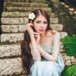 Σετ 3 τμχ Νυφικό Κλιπ σε σχήμα λευκού λουλουδιού 8 cm - Image 6