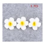 Σετ 3 τμχ Νυφικό Κλιπ σε σχήμα λευκού λουλουδιού 8 cm - Image 8