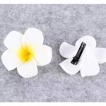 Σετ 3 τμχ Νυφικό Κλιπ σε σχήμα λευκού λουλουδιού 8 cm - Image 9