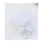 Νυφικό Κλιπ λευκό λουλούδι με δαντέλα και πέρλες