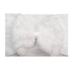 Παιδική- Βρεφική Μαλακή κορδέλα μαλλιών με Τριανταφυλλένιο φιόγκο- white 0-6 χρονών