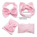 Παιδική- Βρεφική Μαλακή κορδέλα μαλλιών με Τριανταφυλλένιο φιόγκο 4 inches Pink 0-6 χρονών - Image 2