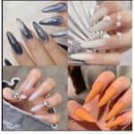 Κασετίνα με ψεύτικα νύχια  dual Forms 100 τμχ Διάφανα σχήμα Stiletto + μανταλάκι στήριξης - Image 4