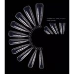 Κασετίνα με ψεύτικα νύχια  dual Forms 100 τμχ Διάφανα σχήμα Stiletto + μανταλάκι στήριξης - Image 7