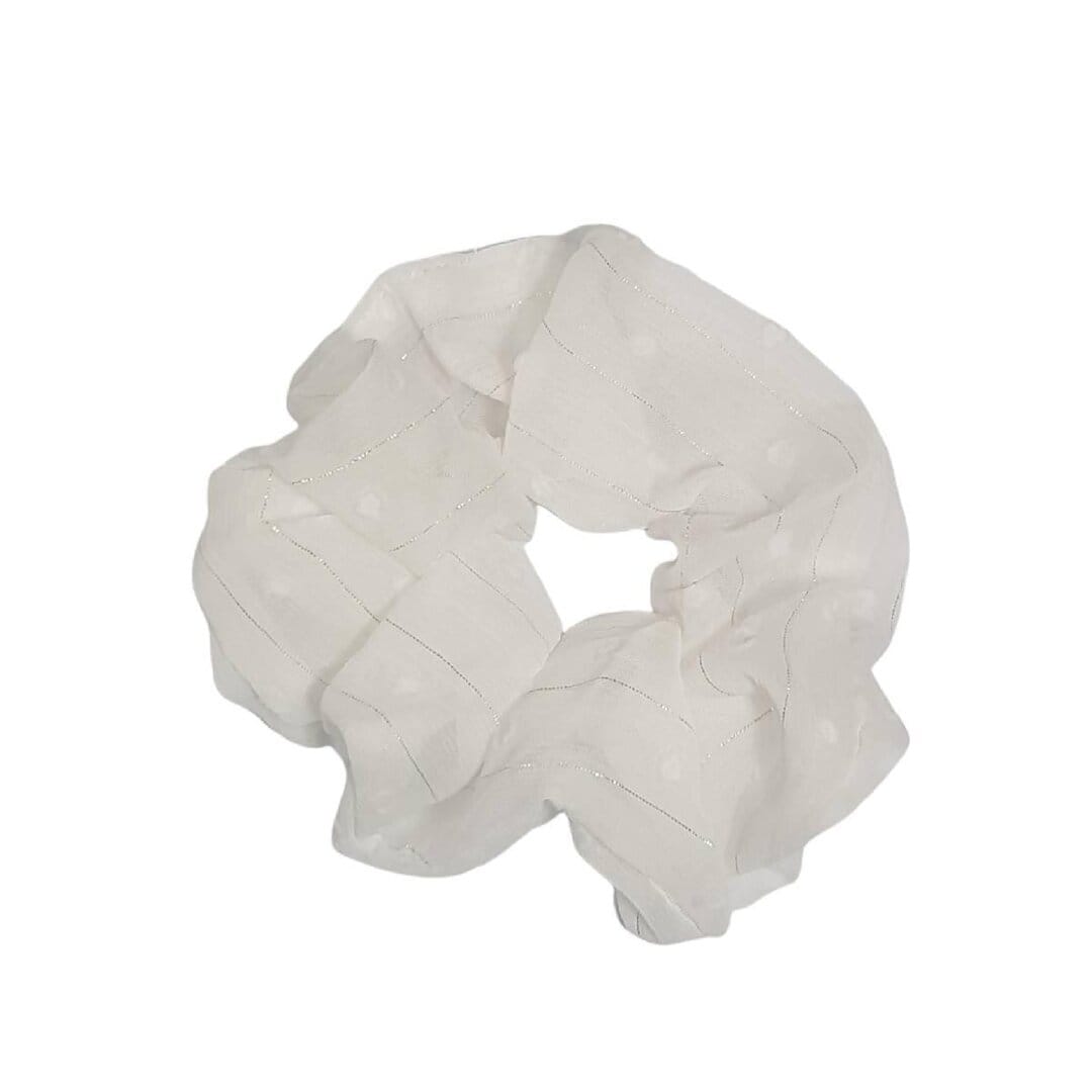 scrunchies-hair-headband Scrunchies-Κοκαλάκι λάστιχο μαλλιών one colour White - Image 1
