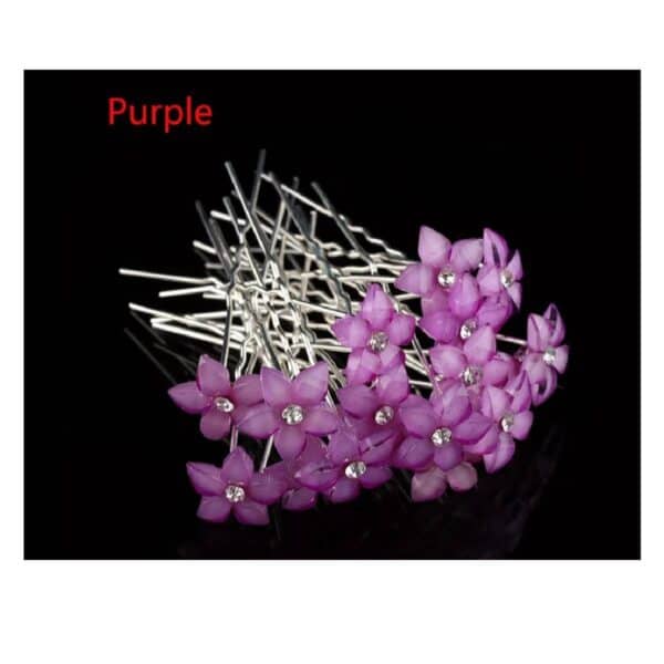 Νυφικό Τσιμπιδάκι- Φουρκέτα Λουλούδι Purple - Image 2