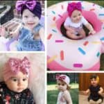 Παιδικό- Βρεφικό Μαλακό ελαστικό τουρμπάνι μαλλιών  φιόγκο με πούλιες 0-4χρονών -Silver - Image 3