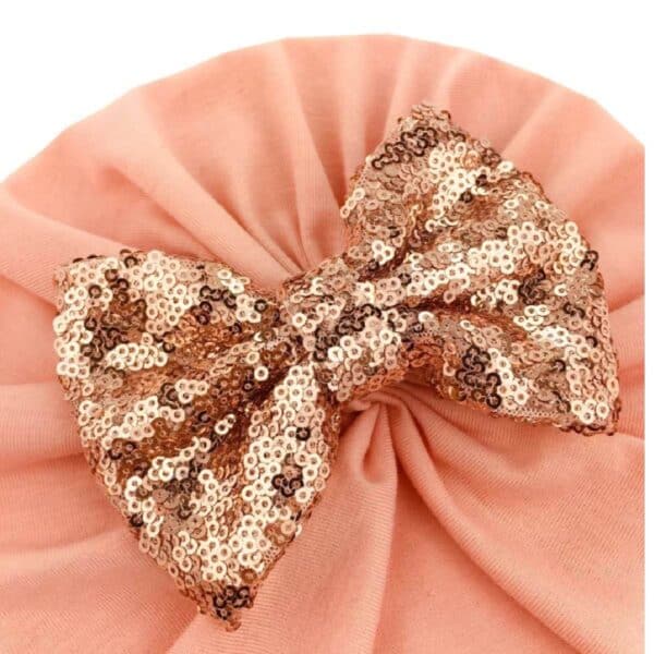 Βρεφικό-Παιδικό Τουρμπάνι μαλλιών με μεγάλο φιόγκο - Μαύρο strass - Image 3