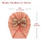Παιδικό- Βρεφικό Μαλακό ελαστικό τουρμπάνι μαλλιών  φιόγκο με πούλιες 0-4χρονών -Silver - Image 5