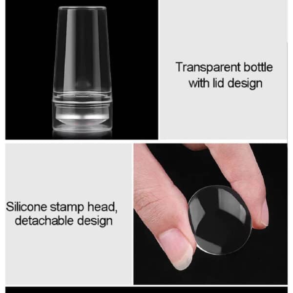 Jelly Stamper Σιλικόνης με scrapper για nail art - Image 6