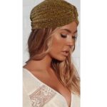 Γυναικείο Υφασμάτινο  Μαλακό Τουρμπάνι  μαλλιών strass blue ( Μπλε) - Image 2