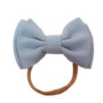 Παιδική- Βρεφική Μαλακή κορδέλα μαλλιών με φιόγκο 4,50 inches 0-5 χρονών  Baby blue