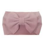 Παιδική- Βρεφική Μαλακή κορδέλα μαλλιών με μεγάλο φιόγκο 6'' inches 5 μηνών-7χρονών waffle- Dusty Purple