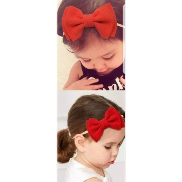 Παιδική- Βρεφική Μαλακή κορδέλα μαλλιών με φιόγκο 4,50 inches 0-5 χρονών  Baby blue - Image 2