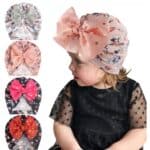 Παιδικό-βρεφικό τουρμπάνι μαλλιών  μεγάλο κόκκινο φιόγκο 1-4 χρονών - Image 2