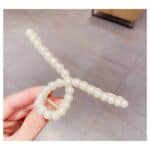 Γυναικείο fashion clip- Κλάμερ  κοκάλινο με πέρλες - Image 2