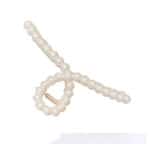 Γυναικείο fashion clip- Κλάμερ  κοκάλινο με πέρλες