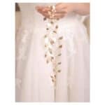 Νυφικό '' σύρμα '' με φύλλα και πέρλες αρχαιοελληνικό design σε χρυσό χρώμα 60cm - Image 5
