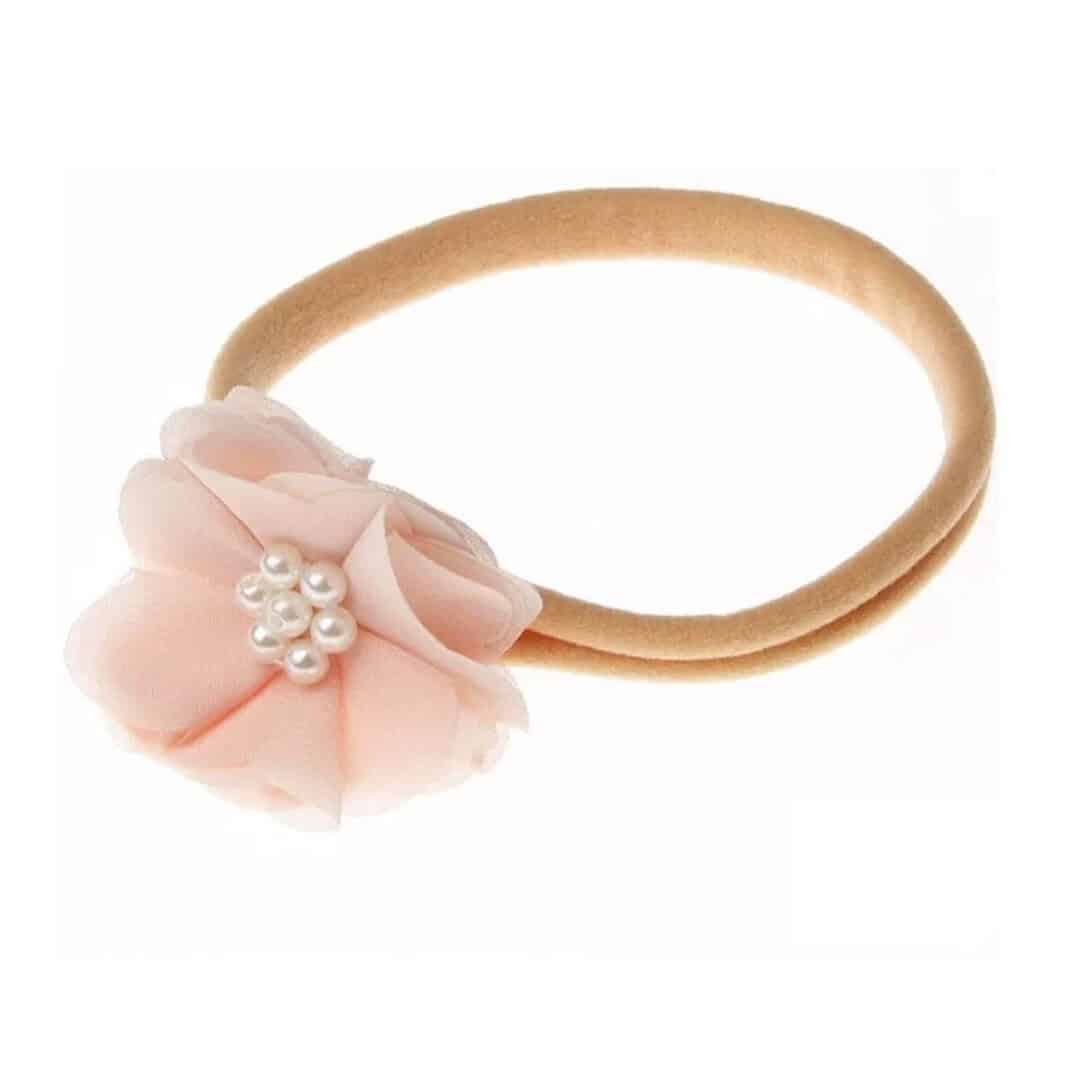 HEADBAND-BABY-LITTLE-FLOWER Παιδική- Βρεφική Μαλακή κορδέλα μαλλιών λουλουδάκι 5cm 0-5 χρονών Somon - Image 1