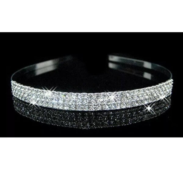 Νυφική  Τιάρα - Στέκα μεταλλική με κρύσταλλα - Image 2