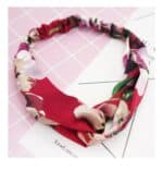 Γυναικεία  Μαλακή  Σατέν κορδέλα μαλλιών Flower Red - Image 2