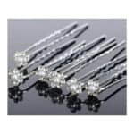 Νυφικό Τσιμπιδάκι- Φουρκέτα Λουλουδάκι με στρας και πέρλα 0,8 cm - Image 2