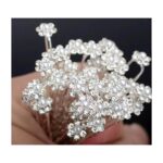 Νυφικό Τσιμπιδάκι- Φουρκέτα Λουλουδάκι με στρας και πέρλα 0,8 cm - Image 4