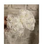 Παιδική- Βρεφική κορδέλα με Φιόγκο και περλίτσες για βάφτιση  0-2 χρονών- White - Image 2