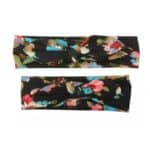 Σετ Μαμά- Κόρη  Μαλακή  κορδέλα μαλλιών Flowers Black