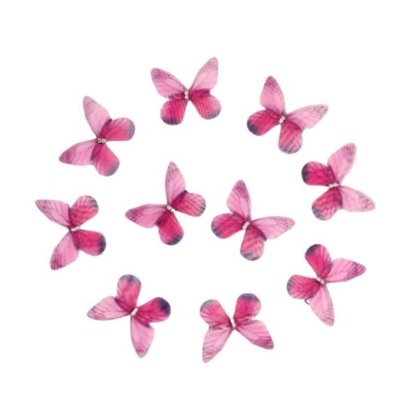 Παιδικό  Clip -Κοκαλάκι μαλλιών Πεταλούδα Μωβ-Ροζ - Image 2