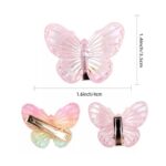 Παιδικό  Clip -Κοκαλάκι μαλλιών Πεταλούδα Rainbow Pink - Image 4
