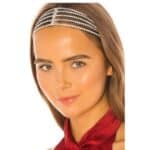 Νυφική αλυσίδα με 5 σειρές κρύσταλλα σε ασημί χρώμα 30cm - Image 2