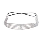 Νυφική αλυσίδα με 5 σειρές κρύσταλλα σε ασημί χρώμα 30cm