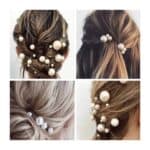 Νυφικό Σετ 18 τμχ Φουρκέτα Λευκή Πέρλα διάφορα μεγέθη - Image 5