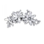 Νυφικό κλιπ με λουλούδια από κρυσταλλάκια 6cm