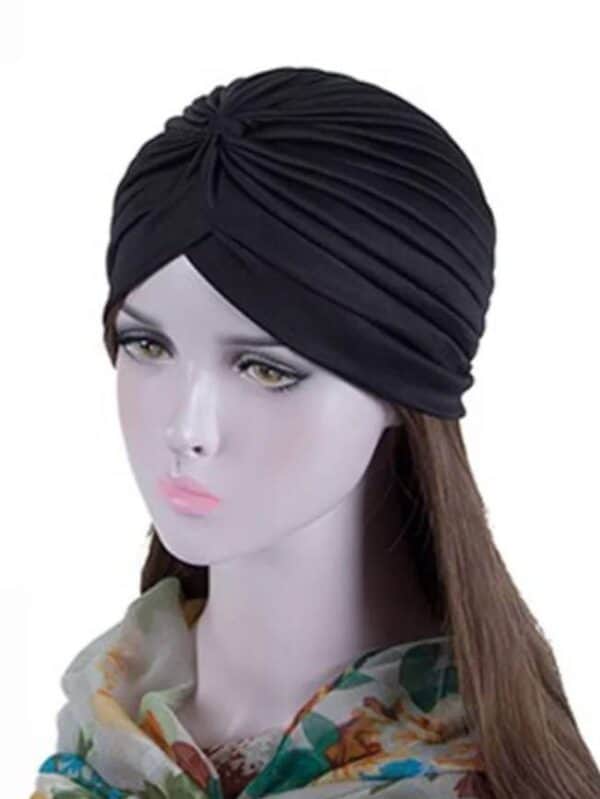 Γυναικείο  Μαλακό Τουρμπάνι  μαλλιών - Black (Μαύρο) - Image 4