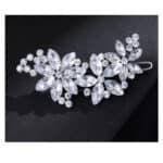 Νυφικό κλιπ με λουλούδια από κρυσταλλάκια 6cm - Image 2