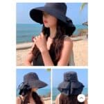 Γυναικείο Υφασμάτινο  Καπέλο με μάκρος - Blue - Image 2